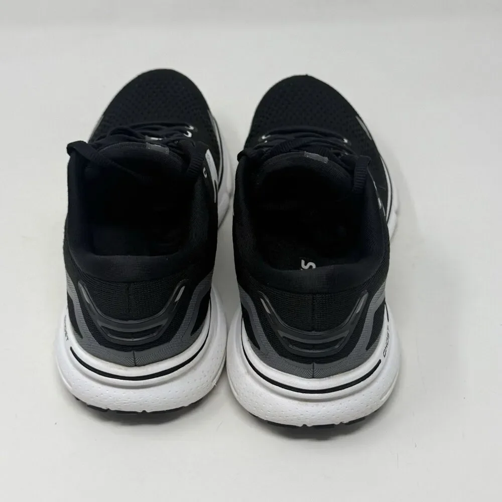 Brooks Ghost 15 Shoes Womens 7 M Black White Mesh Lightweight Running Sneakers
